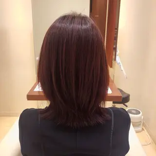 ミディアム カラー 森 邑奈のヘアスタイル