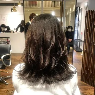 セミロング カラー 髪質改善/縮毛矯正/ 超高濃度水素ケアのヘアスタイル