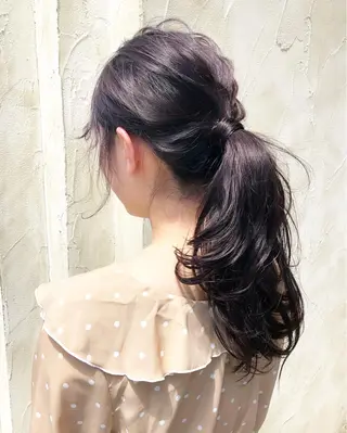 ロング カラー 岩田 萌那のヘアスタイル