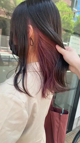 セミロング カラー RURI韓国ボブ 🇰🇷タッセルボブのヘアスタイル