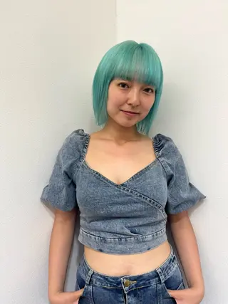 カラー 心斎橋/ブロンド/ ペールカラー/あみかのヘアスタイル