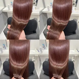 セミロング カラー 髪質改善×矯正🫧 韓国ヘアasamiのヘアスタイル