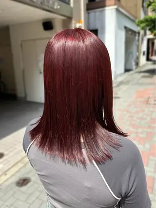 ミディアム ハイトーン/ウルフ/ レイヤー/Asukaのヘアスタイル