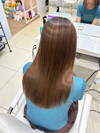 セミロング 【髪質改善カラー】 あむ·. ⟡ 🖤のヘアスタイル