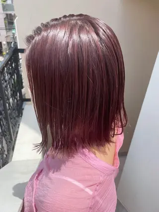 ミディアム カラー ヘアセット🎀耳つぼ 👂💎MONAMIのヘアスタイル