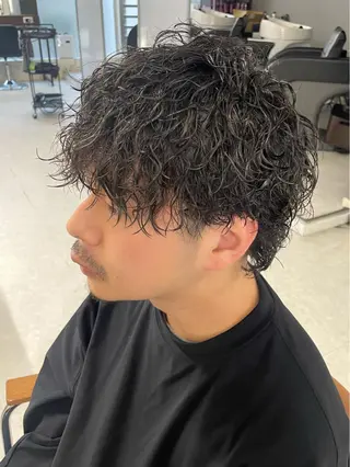 ミディアム パーマ メンズ メンズ似合わせ🪞 副店長 kotoriのヘアスタイル