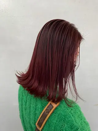 ミディアム miyu ハイトーン/レイヤーのヘアスタイル