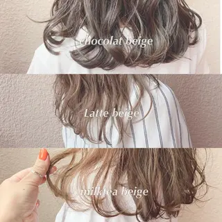 セミロング カラー パーマ ヘアアレンジ メンズ キッズ ネイル マツエク・マツパ 新宿駅近♡友達とOK 🦋W -ワット -のヘアスタイル