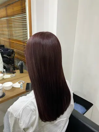 ロング カラー ✨🎨ブリーチなし 透明感カラー✨美友のヘアスタイル