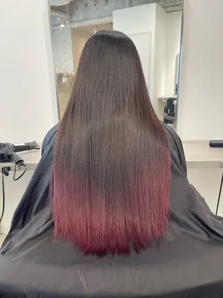 ロング カラー 店長　MANAMI ／ブリーチ／骨格ボブのヘアスタイル