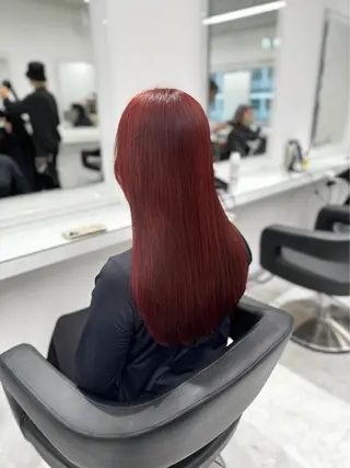 ロング カラー ヘアアレンジ Ryo横浜韓国ヘア/ 曲がる縮毛矯正特化のヘアスタイル