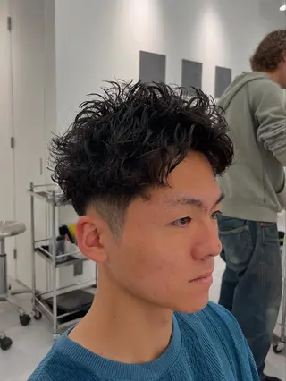 ショート パーマ メンズ メンズ特化/パーマ 短髪パーマ/来星のヘアスタイル