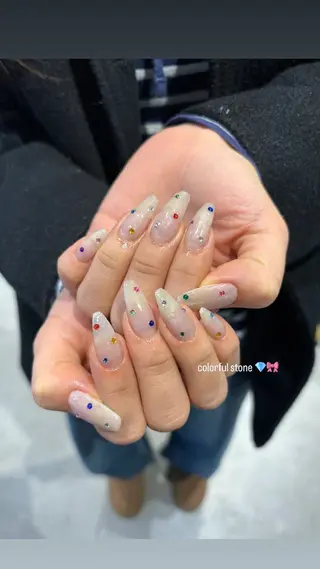 ネイル 暖色カラー/ ネイル momo🍀☆*:°のネイルデザイン