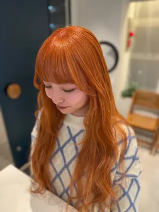 ロング カラー 暖色/ヘアアレンジ 🎀♡irohaのヘアスタイル