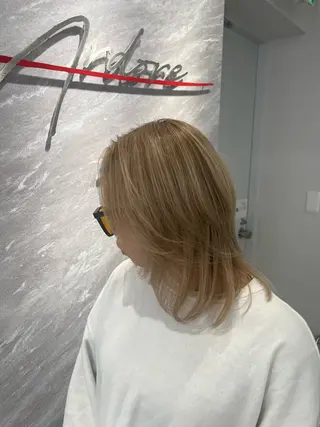 カラー eco/堀江/ 艶カラー/縮毛矯正のヘアスタイル