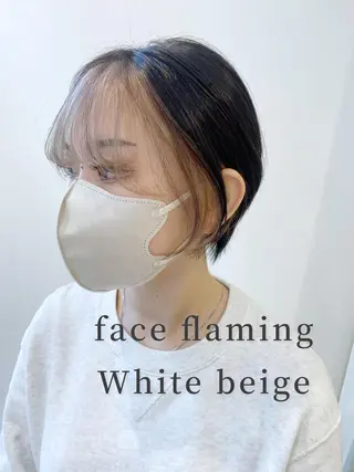 ショート カラー ベージュ/レイヤー カット🤍Rieのヘアスタイル