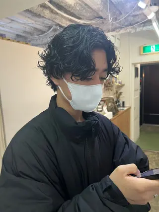ショート パーマ メンズ 金子 勇輔 メンズパーマ/心斎橋のヘアスタイル