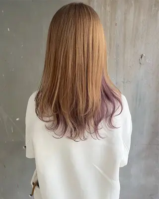 ロング カラー ﾊｲﾄｰﾝ/ｼｮｰﾄ 村上淳乃🐥のヘアスタイル
