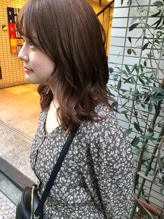 セミロング カラー 🌷ボブ/髪質改善 ストレートのヘアスタイル