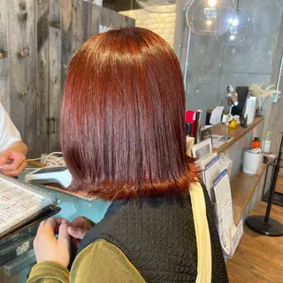 ミディアム カラー 中村 友香🧸 ブリーチ/艶髪カラーのヘアスタイル