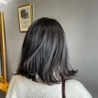 ミディアム 渡辺俊介 暗髪カラー /美髪矯正/髪質改善のヘアスタイル