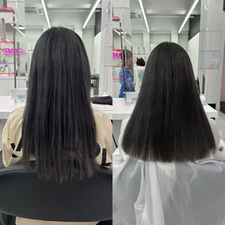 セミロング 透明感ベージュ🤎 ナチュラルレイヤーのヘアスタイル