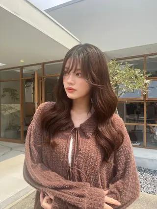 ロング カラー 森 理音のヘアスタイル