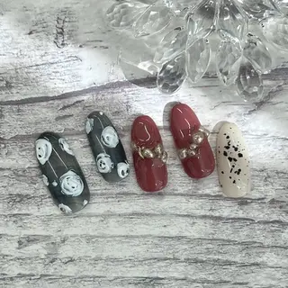 ネイル ⭐︎休業中の練習⭐︎ JNA認定講師髙橋のネイルデザイン