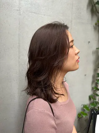 ミディアム カラー 似合わせカット /パーマ岡本淳平のヘアスタイル