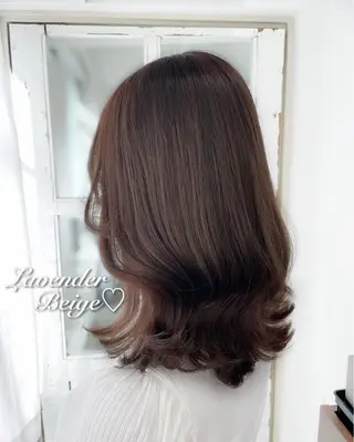 ミディアム カラー 韓国ヘア🤍髪質改善 🇰🇷AKANEのヘアスタイル