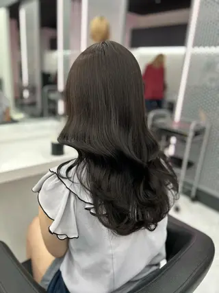 セミロング ヘアアレンジ ブリーチなしカラー/ ブラウン/レイヤーのヘアスタイル