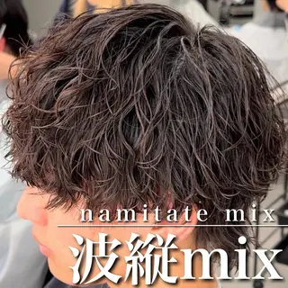 ショート パーマ 【OVARL】縦落ち /波巻き/⛓️カイトのヘアスタイル