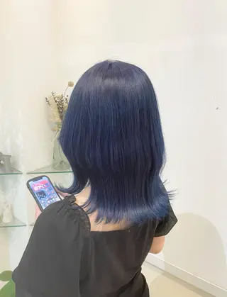 ミディアム カラー 髪質改善カラー🤍 エクステ✨君島由実子のヘアスタイル