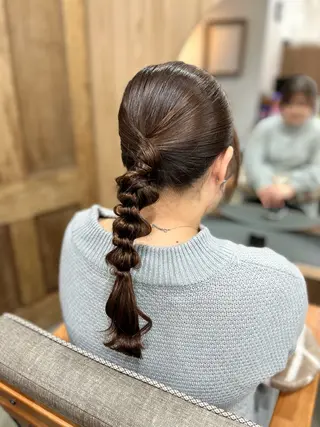 セミロング 髪質改善/艶髪/透明 感カラー🫧シズクのヘアスタイル