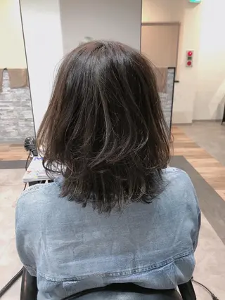 ミディアム カラー 太白区白髪ぼかし/ ボブカット/千葉達人のヘアスタイル