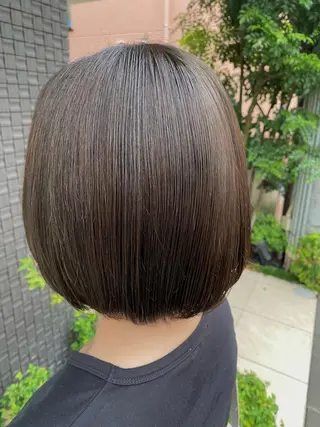 ショート カラー グレージュ/透明感/ 韓国ヘア/RISAのヘアスタイル