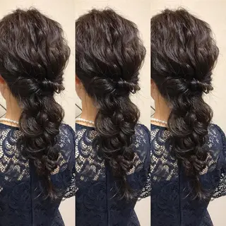 ヘアアレンジ 透明感カラー・ 髪質改善🩵イケダのヘアスタイル