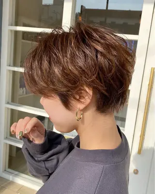 ショート カラー パーマ NOA所属・NEW OPEN✂︎ スタイリスト 林風香のヘアスタイル