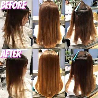 ロング パーマ ブリーチ縮毛矯正/ デサキ ショウヘイのヘアスタイル