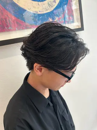 ショート パーマ メンズ パーマ/ハイトーン 🌀中川航亜🌀のヘアスタイル