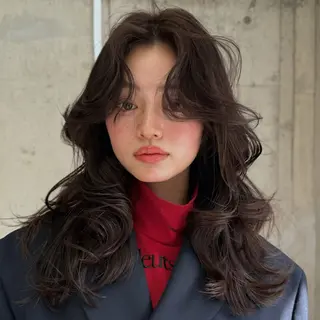 セミロング カラー レイヤー/髪質改善 Lond ambreのヘアスタイル