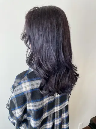 セミロング カラー 安藤 佑衣のヘアスタイル