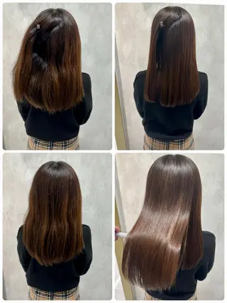 セミロング 満足度⭕️縮毛矯正師 谷口にお任せを👍のヘアスタイル