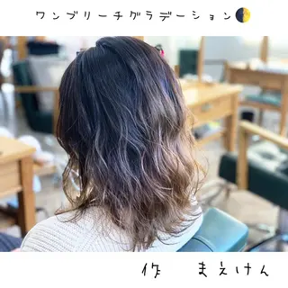 ミディアム カラー 前田 健太のヘアスタイル