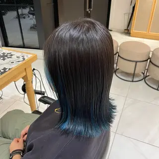 ミディアム カラー ナミ🩶暗髪/暖色 ❤️/透明感/縮毛のヘアスタイル