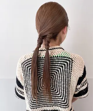 セミロング カラー パーマ ヘアアレンジ 💖美髪矯正💖 辻未侑のヘアスタイル