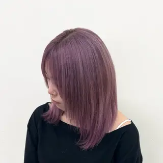 セミロング カラー aura所属・カラー/メンズパーマ 岩角昂音のヘアスタイル