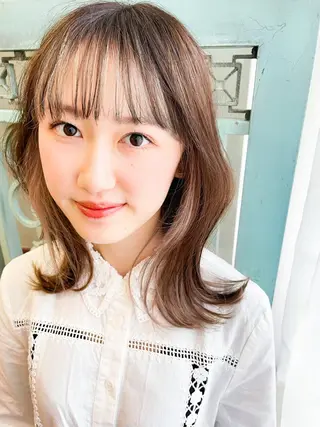 セミロング カラー パーマ ヘアアレンジ メンズ 表参道Lise おおいしおりのヘアスタイル