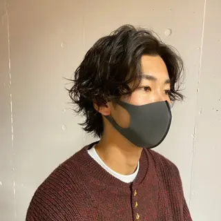 パーマ メンズ Aust hair Stella新宿所属・Yuki☺︎パーマ レイヤーカットのヘアスタイル