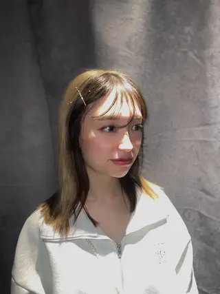 ミディアム カラー PooL ♥ かたやま ひなこのヘアスタイル